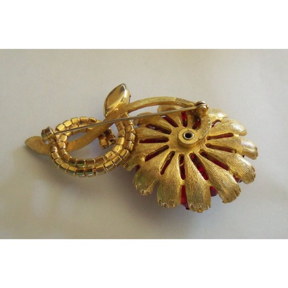 Mid-Century Aurora Borealis Rhinestone Brooch - Picture 7 of 9